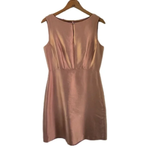 Silk Blend Sheath Dress Sienna Pink Lafayette 148 - Picture 2 of 8